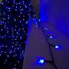 200 LED 20m Premier Christmas Indoor Outdoor Multi Function Battery Operated String Lights with Timer in Blue