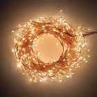 The Christmas Workshop 71759 680 Warm White Micro LED Cluster String Lights With Rose Gold Wire Casing