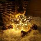 20cm Warm White LED Christmas Star Light Window Decoration Light Battery Power