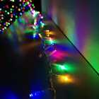 1000 LED 25m Premier TreeBrights Christmas Multi Function Mains Operated String Lights with Timer & Clear Cable in Multicoloured
