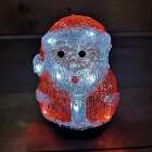 Snowtime Acrylic LED Christmas Figure - 19cm Santa