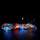 200 LED 10m Premier MicroBrights Indoor Outdoor Christmas Multi Function Battery Operated Lights with Timer Pin Wire Multicoloured