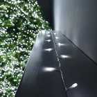 100 LED 10m Premier Christmas Outdoor Multi Function Battery Lights with Timer & Clear Cable in Cool White