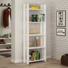 Decortie Massimo Modern Bookcase Display Unit White Natural Oak Effect Tall 155cm