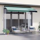 Outsunny Garden Sun Shade Canopy Patio Awning Retractable Shelter Outdoor 5 Size Green