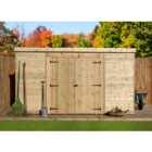 Empire 5000 Pent 14x8 pressure treated tongue and groove wooden garden shed double door centre (14' x 8' / 14ft x 8ft) (14x8)