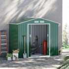 Outsunny Garden Shed Storage Unit Locking Door Floor Foundation Vent Green