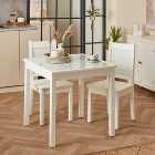 Samira 4 Seater Square Glass Top Dining Table