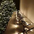 2000 LED 25m Premier Christmas Outdoor Cluster Timer Lights in Warm White