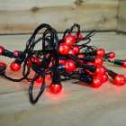 10m 100 LED Premier Multi Action Outdoor Pearl Christmas Lights Red