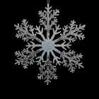 21cm Acrylic Glitter Hanging Snowflake Christmas Decoration in Blue