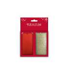 10 Red/Gold Glitter Gift Tags
