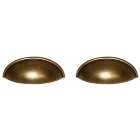 Cup Cabinet Handle Antique Brass 80mm - Pack of 2