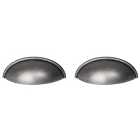 Cup Cabinet Handle Cast Iron 80mm - Pack of 2