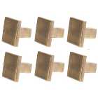 Square Cabinet Knob Antique Brass 30mm - Pack of 6