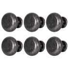 Circle Cabinet Knob Antique Steel 30mm - Pack of 6