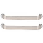 Straight Cabinet Handle Satin Nickel 140mm - Pack of 2