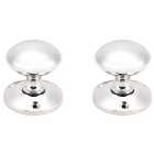 Victorian Mortice Door Knob Polished Chrome - 1 Pair