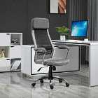 Vinsetto Office Chair Mesh High Back Swivel Task Home Desk Chair With Arm Grey
