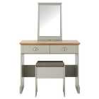 Kendal 2 Drawer Dressing Table Set with Mirror, Grey