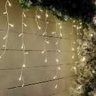 Festive 17.8m Indoor & Outdoor Snowing Effect Icicle Christmas Lights 720 Warm White LEDs