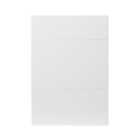 GoodHome Stevia Gloss white slab Multi drawer front (W)500mm, Pack of 4