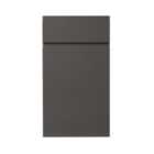 GoodHome Garcinia Gloss anthracite integrated handle Drawerline Cabinet door, (W)400mm (H)715mm (T)19mm