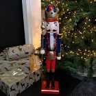 60cm Traditional Wooden Christmas Nutcracker Soldier Decoration with Blue Body
