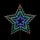 Festive Chasing Window Star Light 100 Multicoloured LEDs