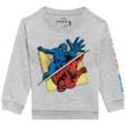 M&S Spiderman Sweater, Grey Marl, 2-7 Years