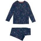 M&S Baled Pure Cotton Star Pyjamas, Navy Mix, 7-12 Years