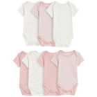 M&S 7 Pack Bodysuits, Pink Mix, 0-3 Years