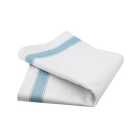 White & Green Stripe Tea Towel 2 per pack