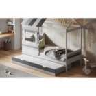 Flair Woodland House Bed With Trundle Grey