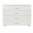 Lido White 4 Chest Of Drawers White