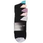 M&S Collection Sumptuously Soft Ankle Socks, 5 Pack, Black Mix