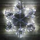 48cm Cool White 192 LED Christmas Snowflake Flashing Indoor/Outdoor Decorations