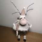 55cm Standing Light Up Reindeer Christmas Decoration with Warm White LEDs