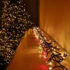 3000 LED 37.2m Premier Christmas Outdoor Cluster Timer Lights in Red & Vintage Gold