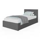 End Lift Single Ottoman Bed Silver