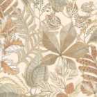 Belgravia Decor Eden Leaf Natural Wallpaper Sample