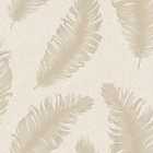 Belgravia Decor Ciara Glitter Feather Cream/Soft Beige Textured Wallpaper Sample