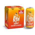 Rubicon Raw Energy Orange Mango 4 x 500ml