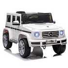 Reiten Kids Mercedes Benz G500 12V Electric Ride On Car with Remote Control - White