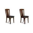 Canterbury Set of 2 Dining Chairs, Faux Leather