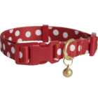 Wilko Medium Red Patterned Dog Collar