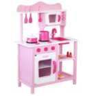 Boppi Wooden 20 Piece Toy Kitchen W10C045 - Pink