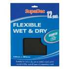 SupaDec Wet & Dry Sandpaper (Pack of 12) Black (One Size)
