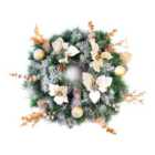 Best Artificial Christmas 60cm Frosted Gold Wreath
