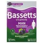 Bassetts Vitamins Man Multivitamins & Multimineral Blackcurrant Flavour 30 per pack